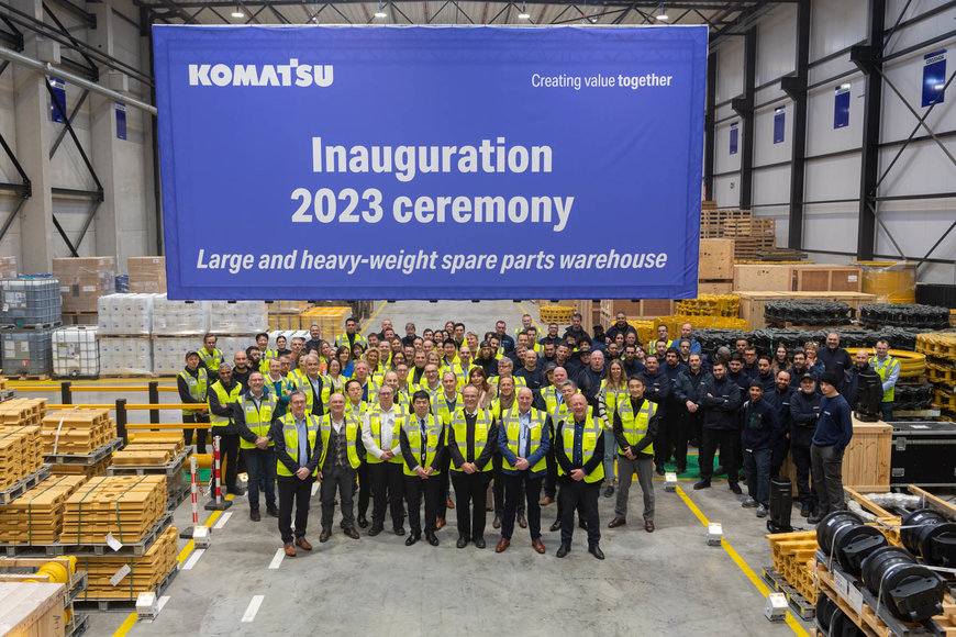 Komatsu Europe agrandit son centre logistique pour augmenter sa capacité de stockage 